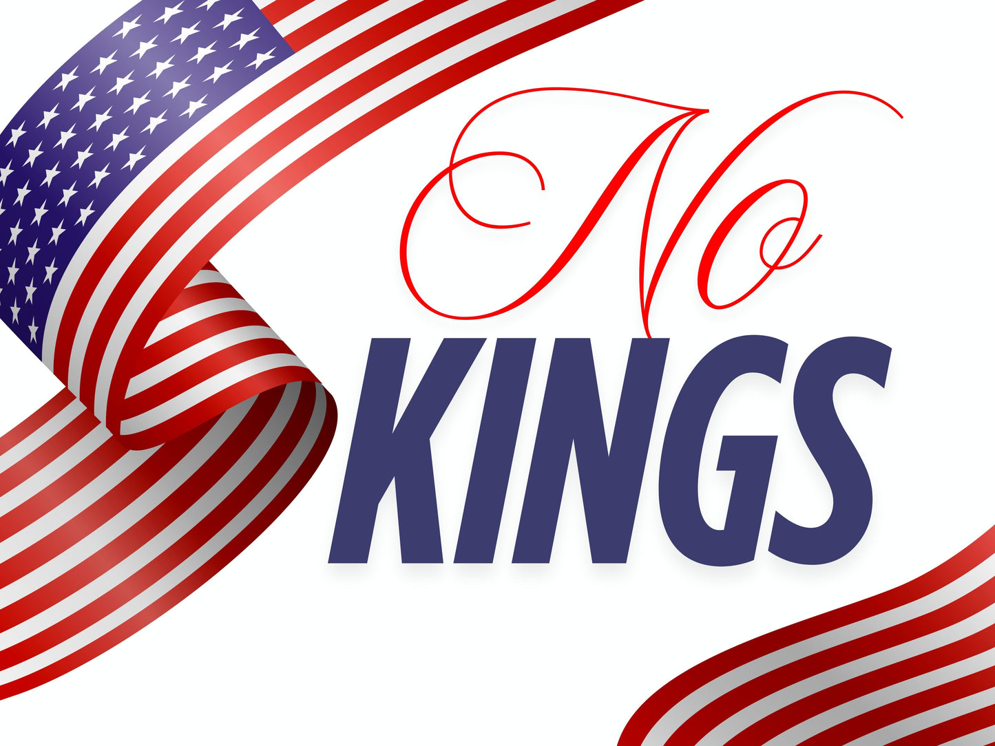 24x18 “No Kings” Protest INDIVIDUAL Yard Signs – Stand Loud. Stand Proud