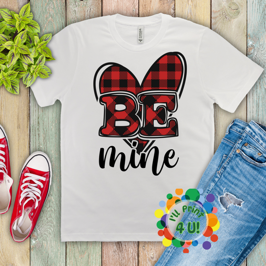 Be Mine Black/Red Ready-to-Print DTF Transfer