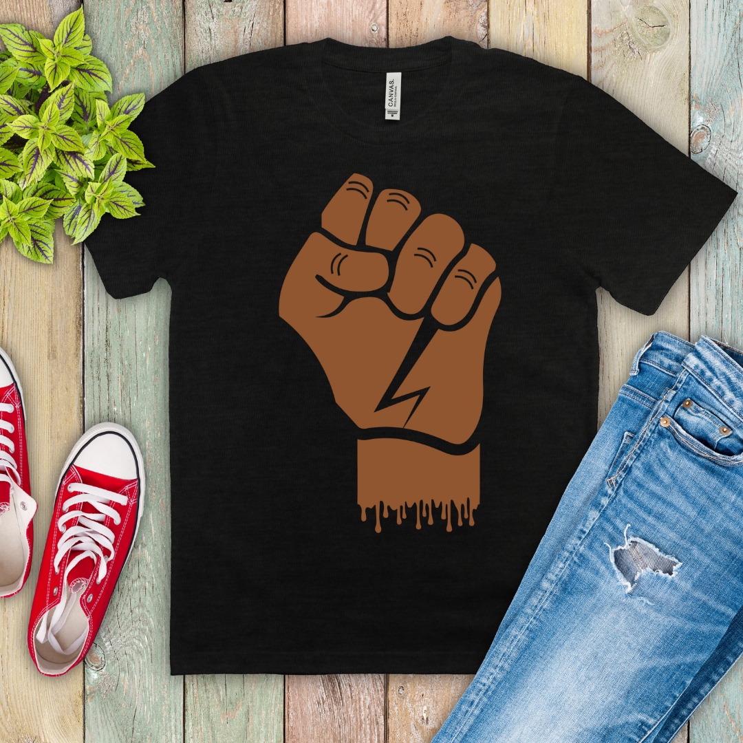 Black Power Fist Ready to Print DTF Transfer