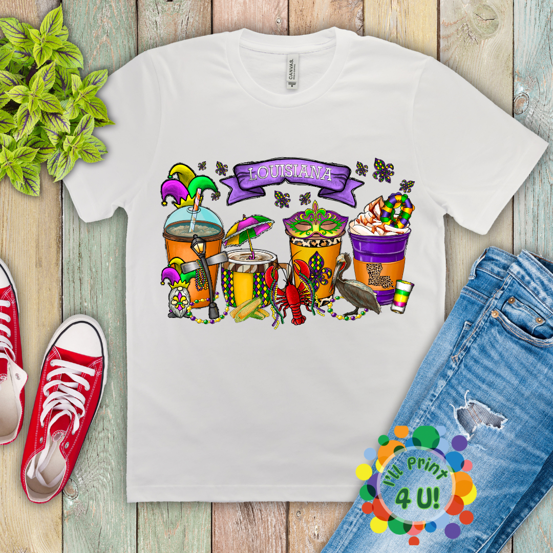 "Mardi Gras" (Multiple Options) Ready-to-Print DTF Transfer