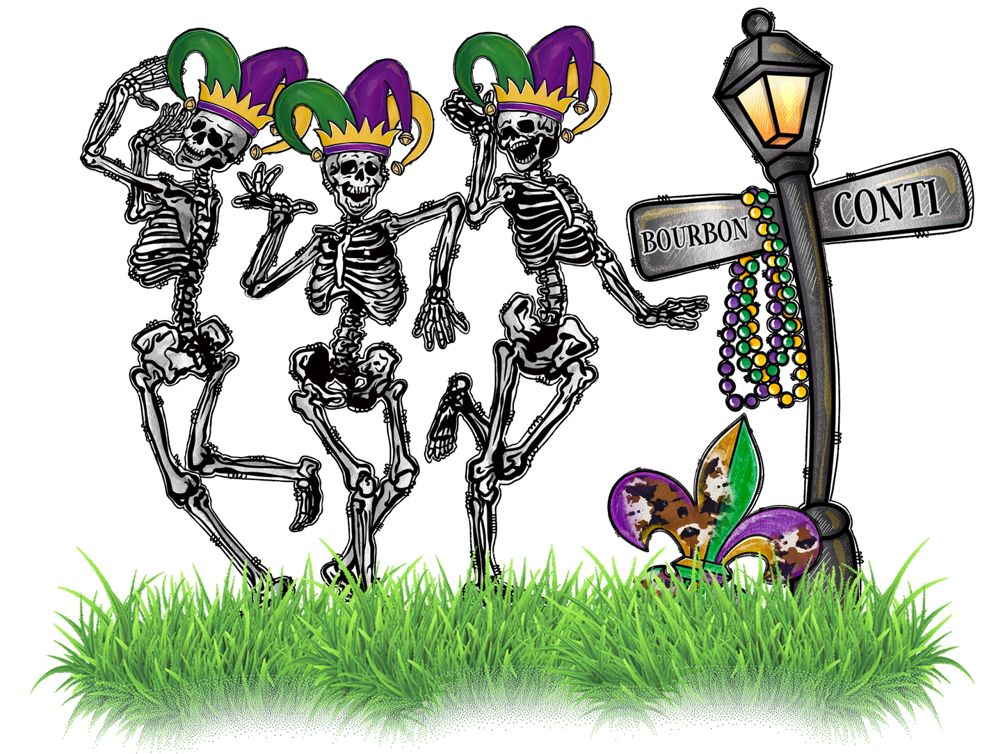 "Mardi Gras" (Multiple Options) Ready-to-Print DTF Transfer