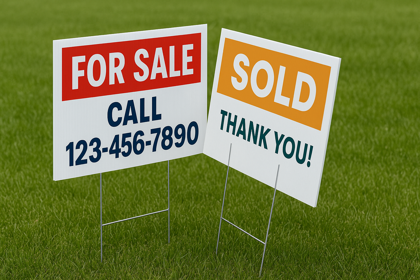 Double Sided 24X18 Yard Sign