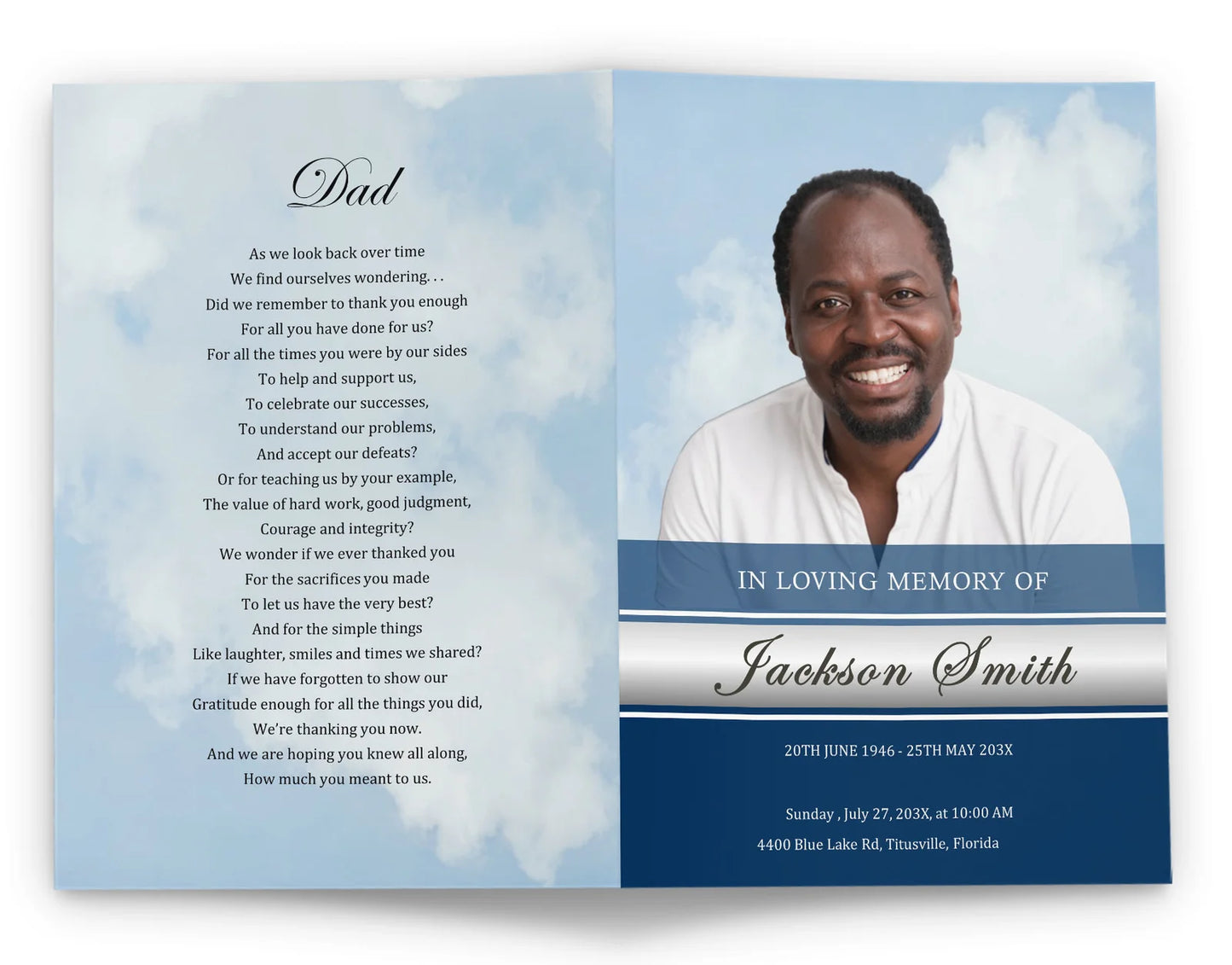 Custom Funeral Programs & Obituary Design and Printing
