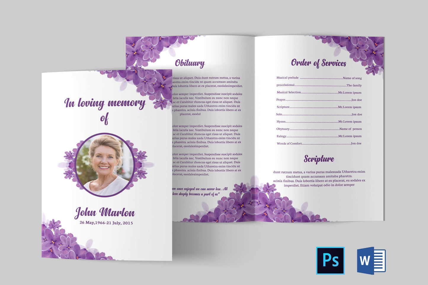 Custom Funeral Programs & Obituary Design and Printing